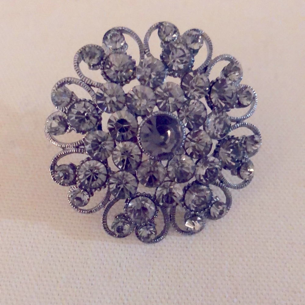 Smoky topaz crystal ring